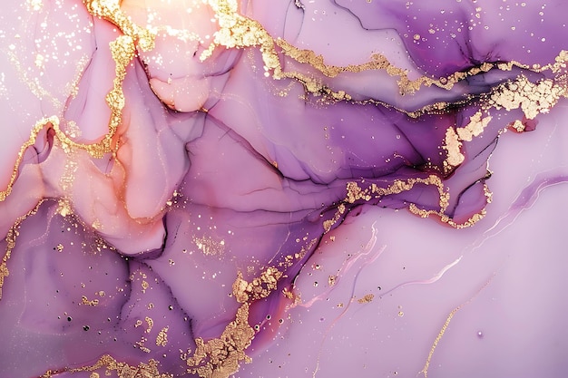 a purple and pink marble with gold and white speckles