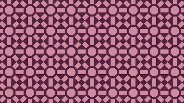 A purple and pink pattern with circles and dots.