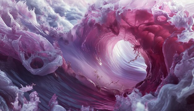 Photo a purple and pink wave is shown with the purple color