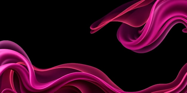 purple and pink waves with a black background