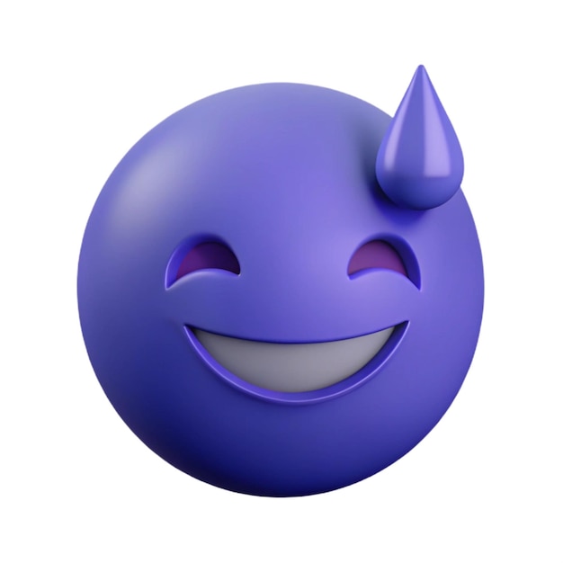 a purple plastic object with a smiley face on it