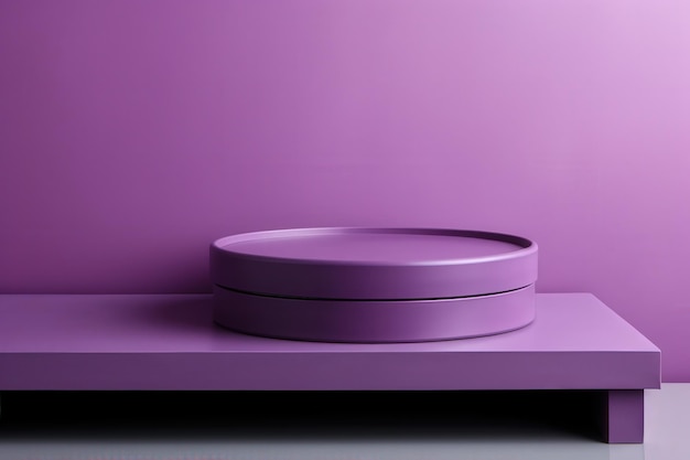 Photo purple platform for product display