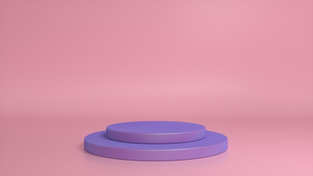 Purple podium and minimal abstract pink background Premium Photo