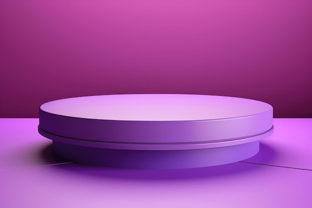 Purple podium paired with a purple background becomes a perfect place to present products