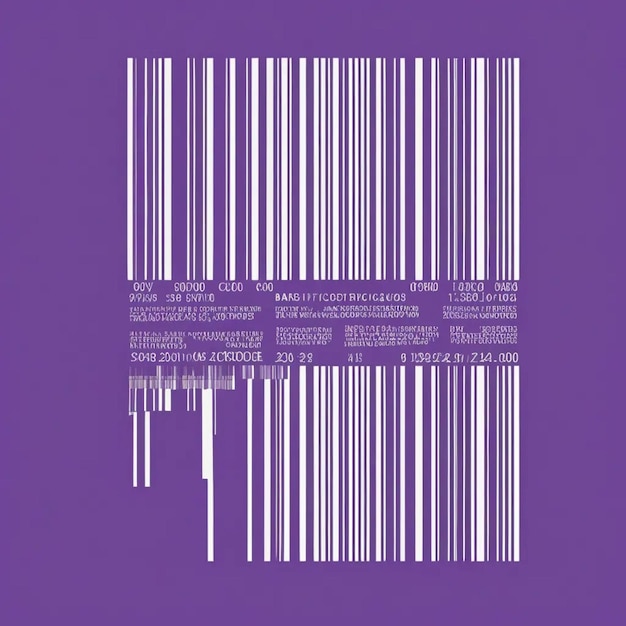 Photo a purple poster with a barcode on it