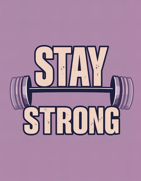 Photo a purple poster with the words stay strong strong