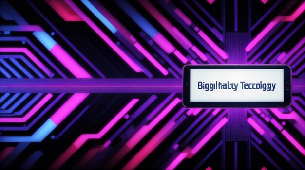 A purple and purple background with the word bigfina on it