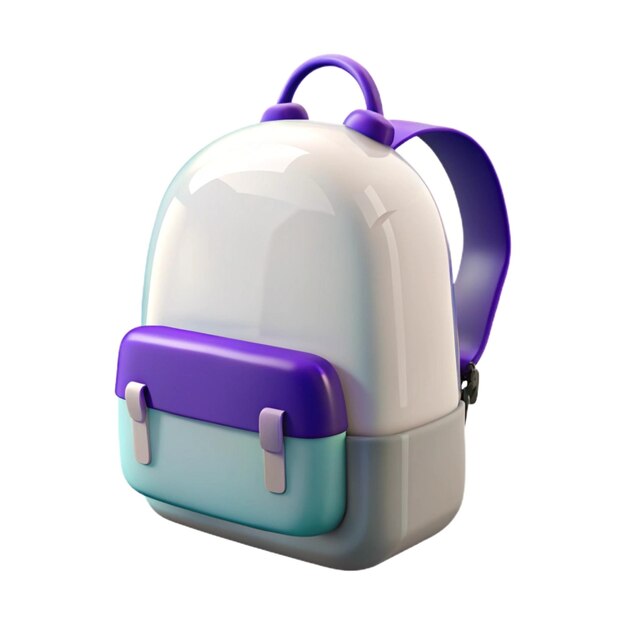 a purple and purple backpack with a purple strap