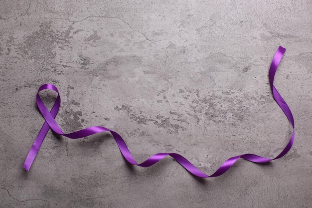 Purple Ribbon For Alzheimers Disease Pancreatic Cancer Epilepsy Awareness World Cancer Day