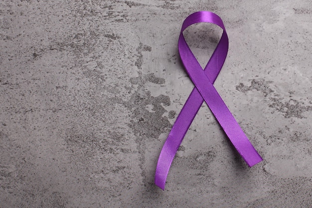 Purple Ribbon For Alzheimers Disease Pancreatic Cancer Epilepsy Awareness World Cancer Day