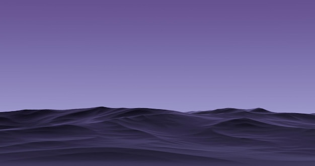 Purple rocky mountainmountain surface on sky horizonabstract fantasy landscapewallpaper3D render