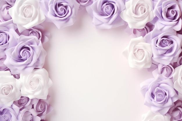 Photo purple rose with light purple color background