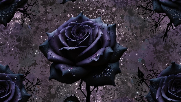 a purple rose with the words  the name  on it