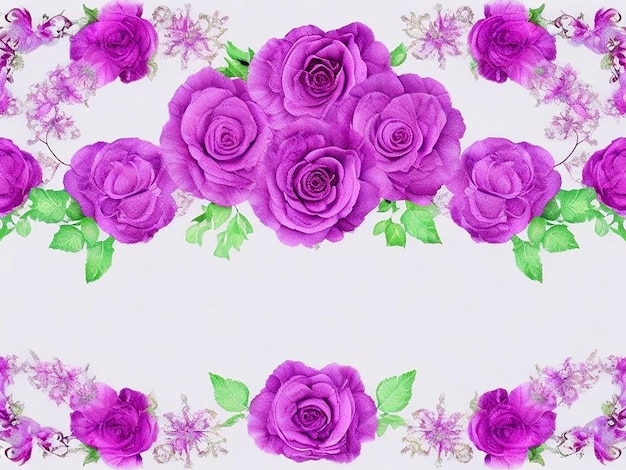 Purple roses corner border designs Lavender roses Image