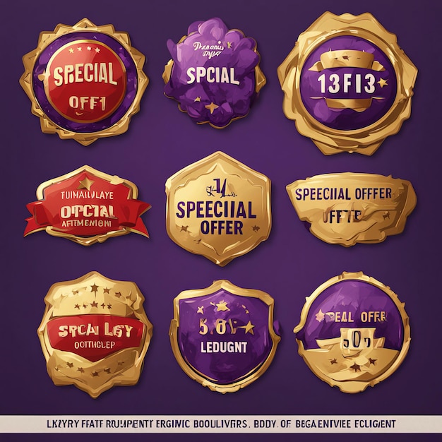 a purple sign that says special special off