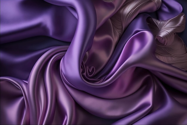 Purple silk fabric with a diamond on the bottom.