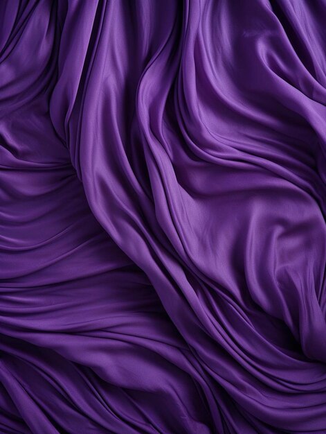 A purple silk fabric with a pattern of the fabric shown in the middle.