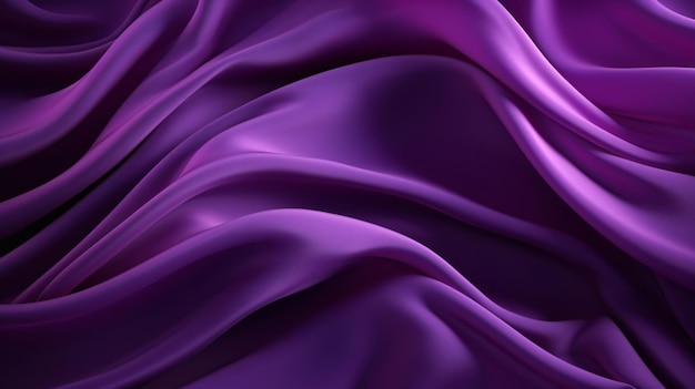 Photo a purple silk fabric with a purple background