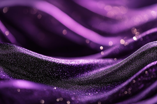 Photo a purple silk silk silk silk fabric with glitter on the bottom