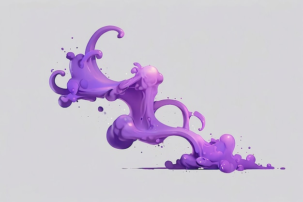 Photo purple smoke splash isolated on transparent background