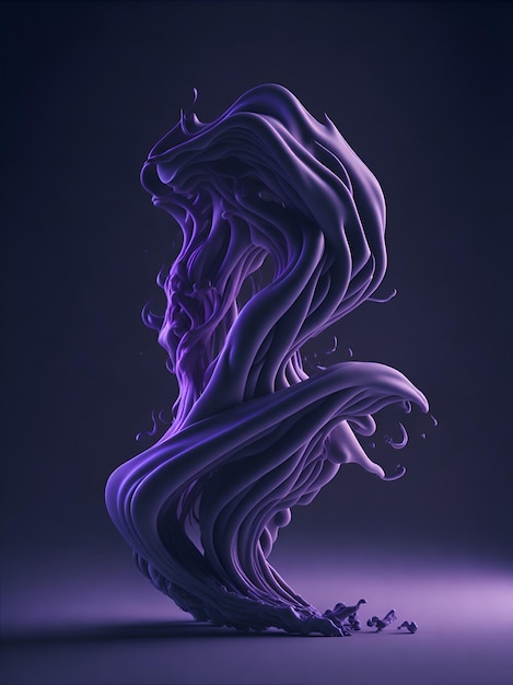 A purple smoke wave with a light background