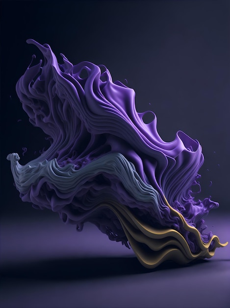 A purple smoke wave with a light background