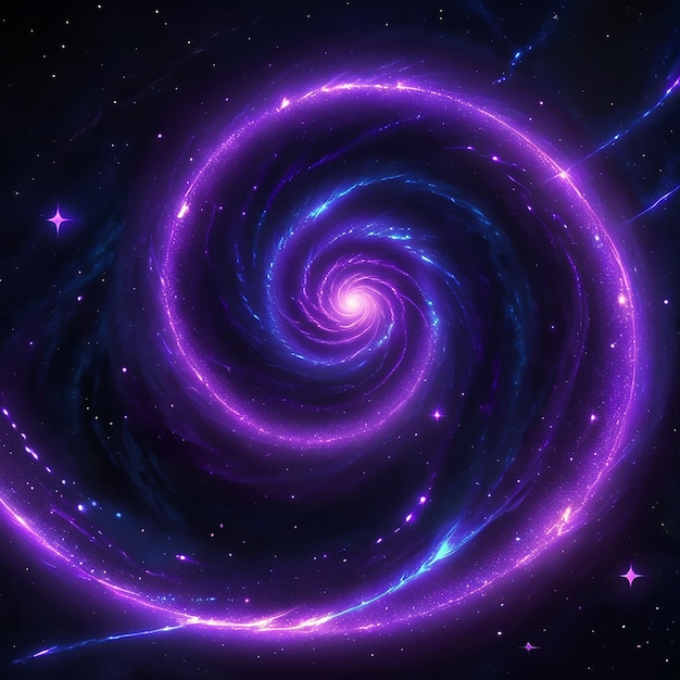 a purple spiral is shown with the space in the center