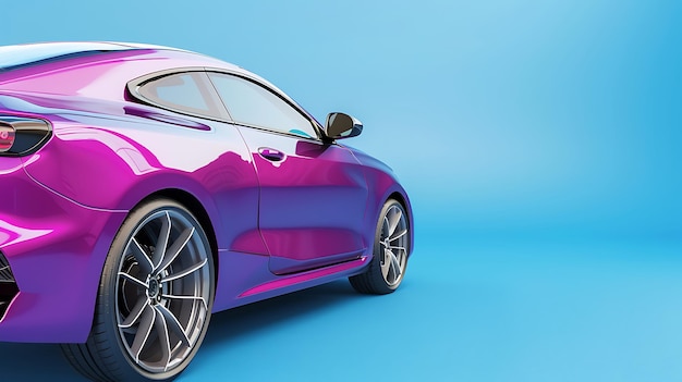 a purple sports car with a purple roof and a purple hood