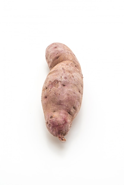 purple sweet potato on white background