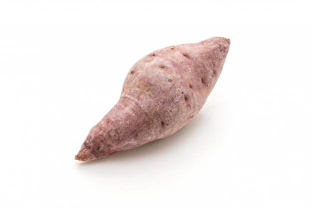 purple sweet potato on white background