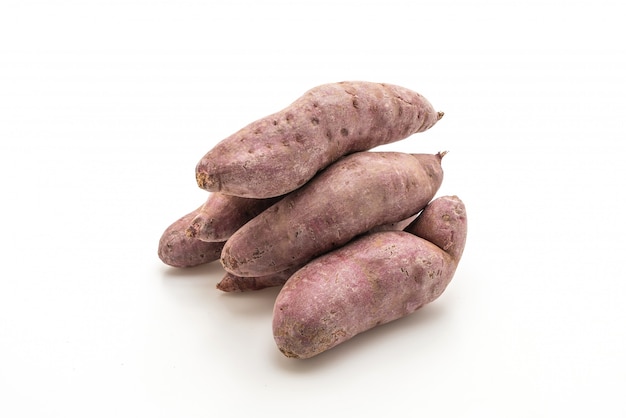 purple sweet potato on white background