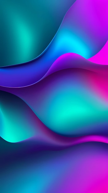 Purple and teal abstract gradient smooth wavy liquid smoke background wallpaper