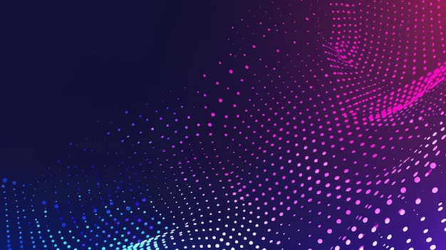 Purple tech background with halftone dots