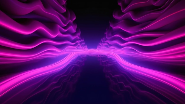 A purple tunnel with a dark background