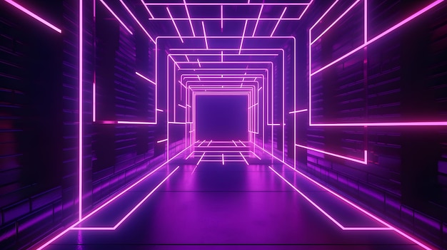 A purple tunnel with a purple background and the words'neon'on it