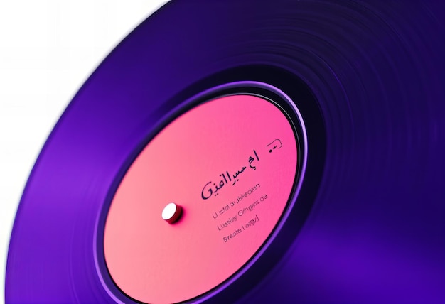 Photo a purple vinyl record with the word girl on it