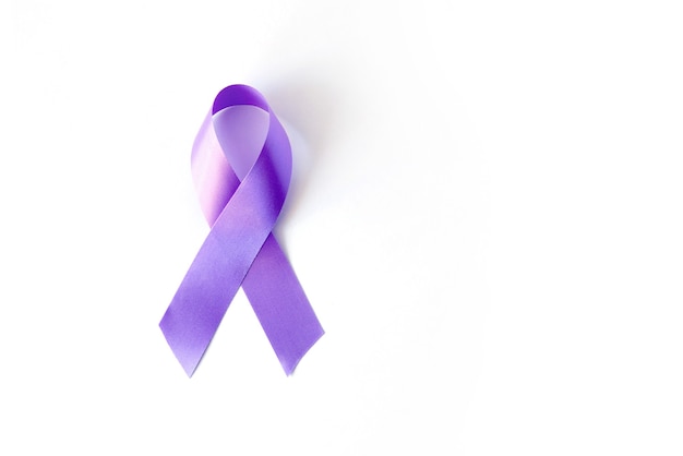 Purple violet symbolic ribbon