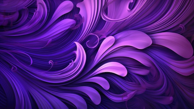 Purple wallpaper with a purple background and a swirl of flowers