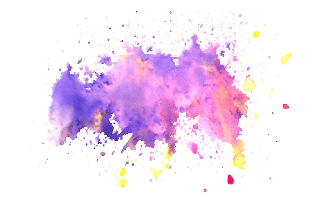 purple watercolor stain with color shades paint stroke