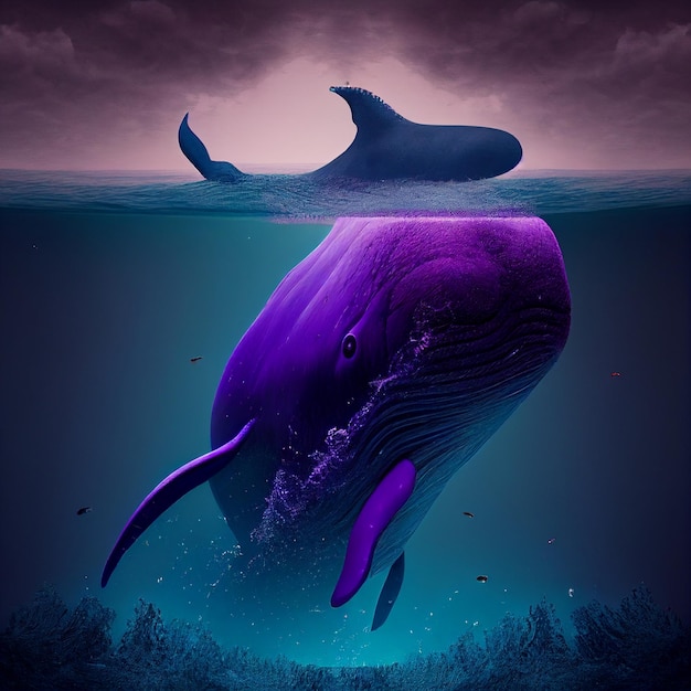 Purple whale generative ai