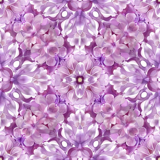 a purple and white flower pattern with a purple flower