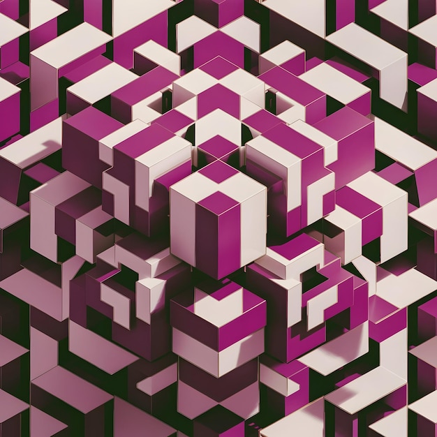 Photo a purple and white geometric pattern with squares and squares