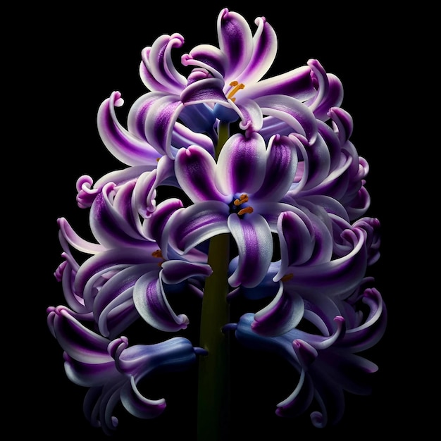 Purple and White Hyacinth Contrast