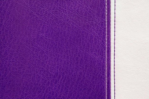 Purple and white leather with decorative seam texture background