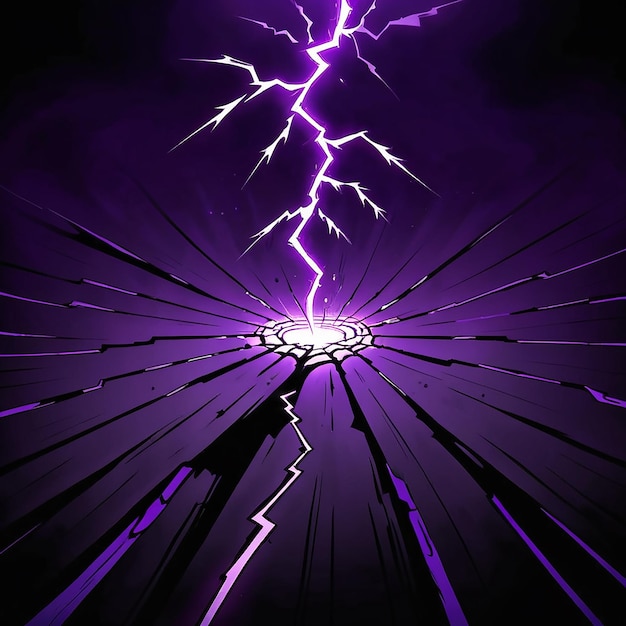 Photo a purple window with a lightning bolt on it