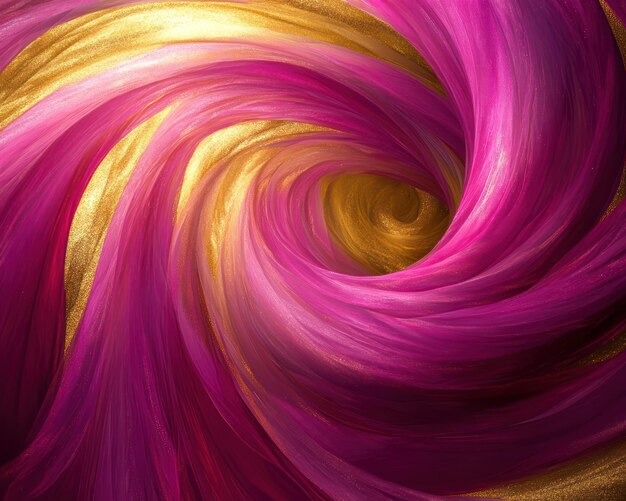 Photo a purple and yellow abstract painting with a gold background