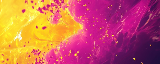 Photo a purple and yellow background with a pink and orange color