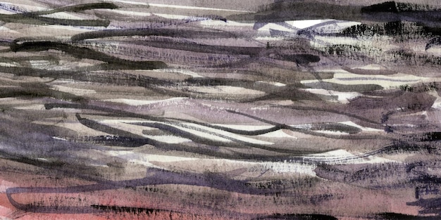 Purplebrown watercolor background with spots and strokes