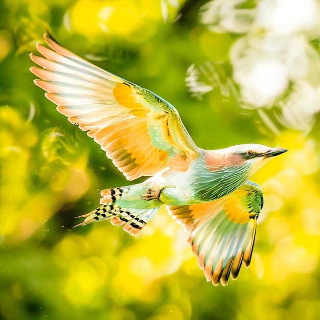 Purplethroated Mountaingem Hummingbird In The Sky