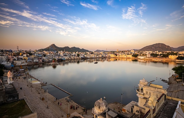 Pushkar is a town in the Ajmer district in the Indian state of Rajasthan